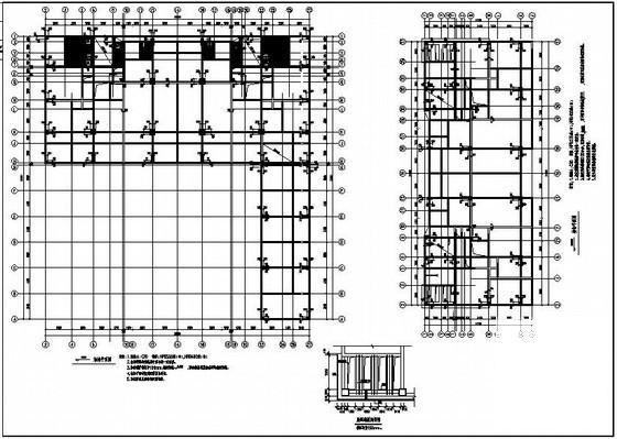 12层独立基础商住楼结构设计CAD施工图纸(平面布置图) - 2