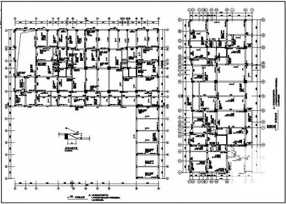 12层独立基础商住楼结构设计CAD施工图纸(平面布置图) - 3