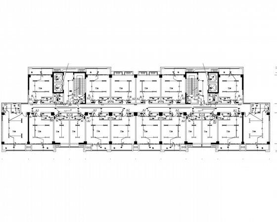 地上16层商业办公建筑电气CAD施工图纸（地下两层） - 2