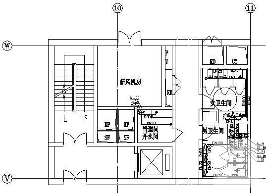 商业大楼给排水CAD施工图纸（3座） - 3