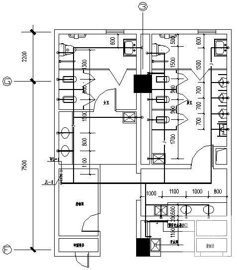 6层停车场综合楼给排水CAD施工图纸（太阳能热水系统） - 3