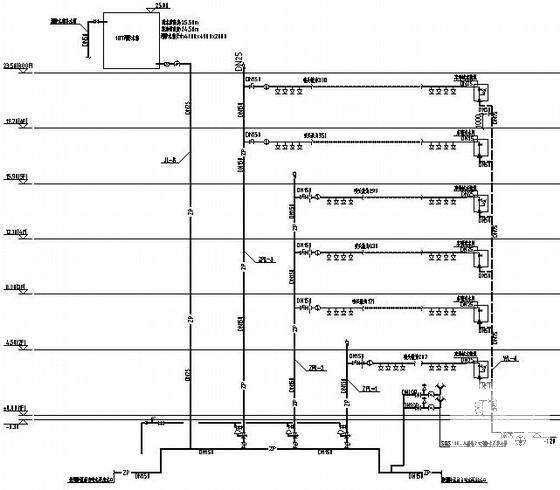 6层停车场综合楼给排水CAD施工图纸（太阳能热水系统） - 4