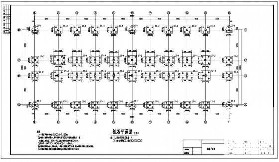 局部3层框架农贸市场结构设计CAD施工图纸（7度抗震） - 2