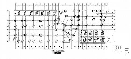 5层桩基础社区服务中心结构设计CAD施工图纸(平面布置图) - 1