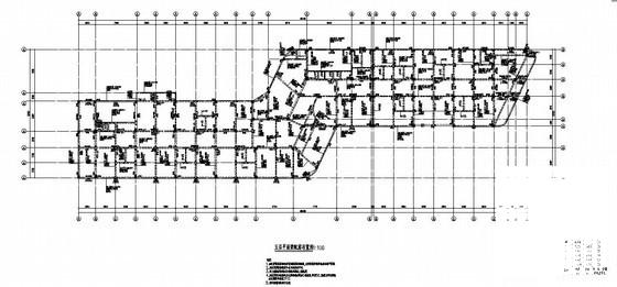 5层桩基础社区服务中心结构设计CAD施工图纸(平面布置图) - 4