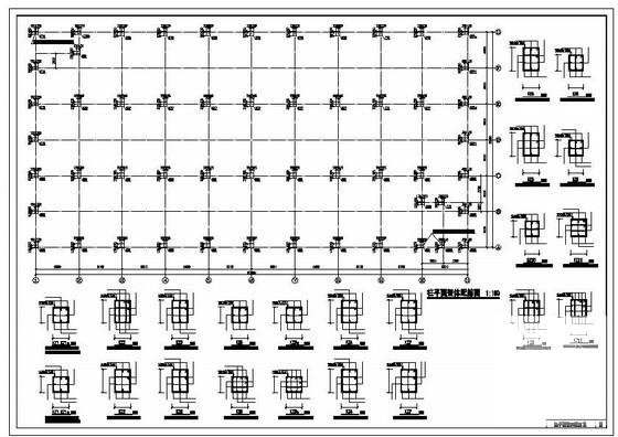 6度抗震3层框架车间结构设计CAD施工图纸(楼梯配筋图) - 2
