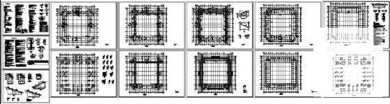 桩基础框架结构3层风雨操场结构设计施工图纸(梁平法配筋图) - 1