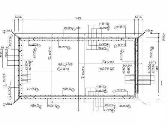 单层条形基础剪力墙结构商业楼结构设计CAD施工图纸(平面布置图) - 3
