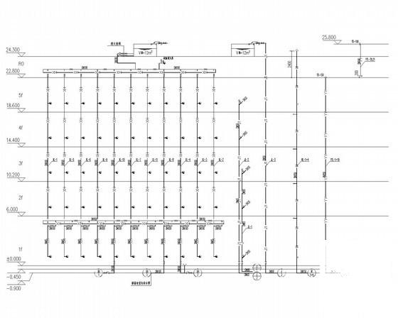 多层丁类厂房给排水CAD施工图纸（宿舍） - 2