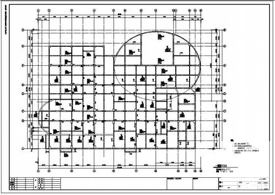 12层框架结构医院结构设计CAD施工图纸(地下室顶板) - 3