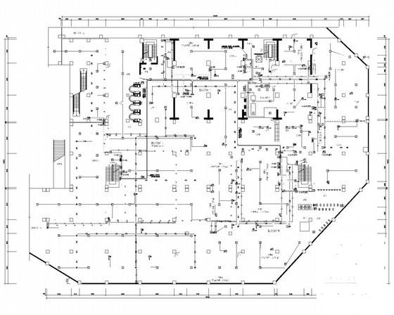 地上25层五星级酒店电气CAD施工图纸（地下2层）(火灾自动报警) - 3
