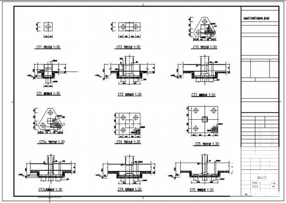 5层框架结构酒店结构设计CAD施工图纸（7度抗震）(平面布置图) - 4
