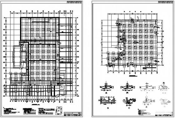 条形基础综合楼人防地下室结构设计CAD施工图纸(总平面布置图) - 2
