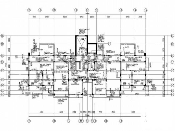 11层剪力墙结构住宅楼结构设计CAD施工图纸（6度抗震） - 2