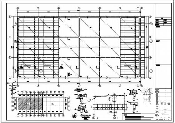 单层桩基础框架结构厂房结构设计CAD施工图纸（8度抗震） - 3