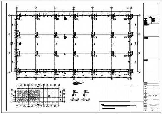 单层桩基础框架结构厂房结构设计CAD施工图纸（8度抗震） - 4
