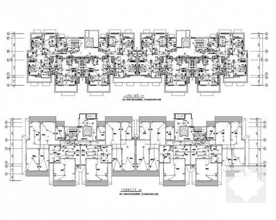 地上11层住宅楼电气CAD施工图纸（三级负荷）(计算机网络系统) - 4