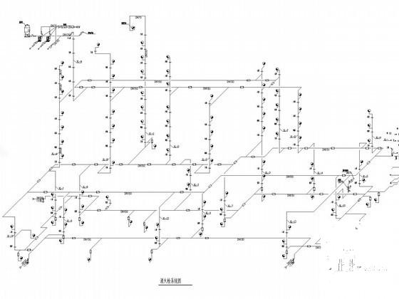 12层滑雪馆配套会议中心给排水CAD施工图纸(消火栓系统图) - 4