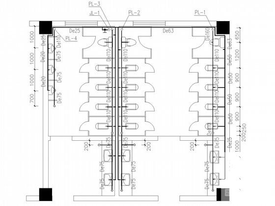 5层图书馆给排水CAD施工图纸 - 3