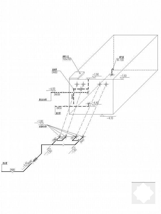 4层宿舍楼及食堂建筑给排水CAD施工图纸 - 5