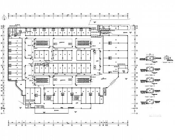 地上5层钢筋混凝土结构商业建筑电气CAD施工图纸（三级负荷）(火灾自动报警系统) - 1