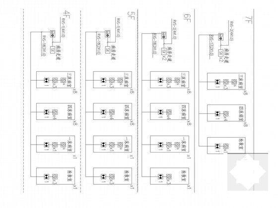 8层综合三甲医院电气CAD施工图纸（弱电大样） - 4