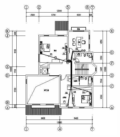 3层框架结构别墅电气设计CAD施工图纸(防雷接地系统) - 2