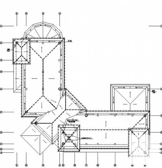 框架结构两层办公楼电气设计CAD施工图纸(现浇钢筋混凝土) - 2
