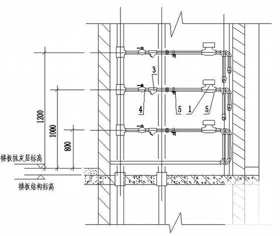 9层住宅楼小区水暖CAD施工图纸 - 4