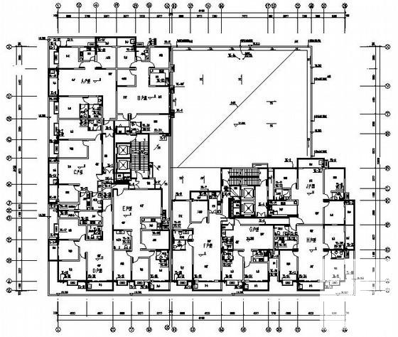 19层商住楼给排水CAD施工图纸(消防管道系统) - 2