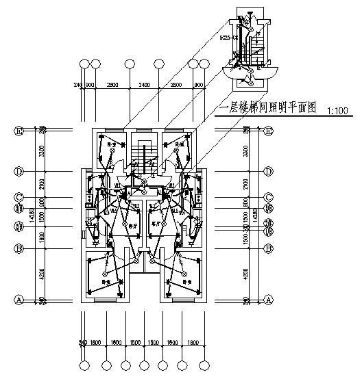 三类6层住宅楼电气设计CAD施工图纸 - 1