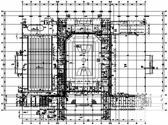3层体育中心给排水CAD施工图纸（游泳池、大空间主动喷水系统） - 2