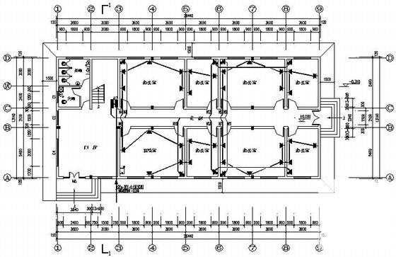 地上两层小办公楼电气CAD施工图纸（三级负荷） - 2