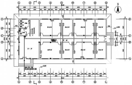 地上两层小办公楼电气CAD施工图纸（三级负荷） - 3