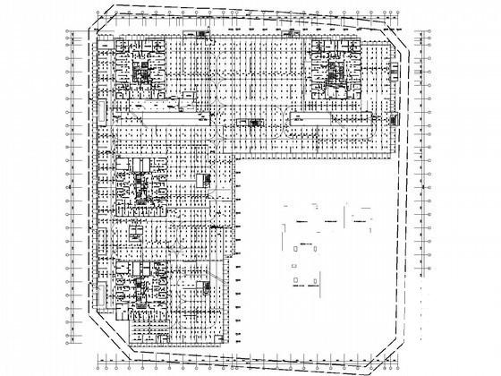 地下2层大型地下室给排水CAD施工图纸 - 1