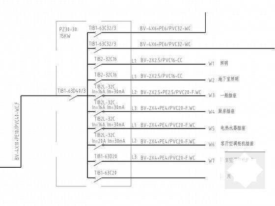 多层钢筋混凝土结构棚户区改造电气CAD施工图纸（三级负荷）(给排水平面图) - 4