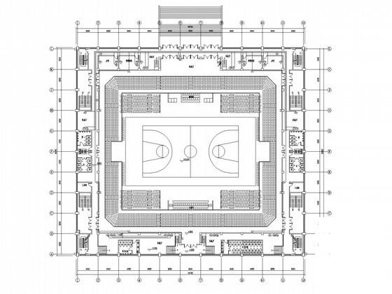 上4层钢筋混凝土结构综合体育馆电气CAD施工图纸（二级负荷） - 2