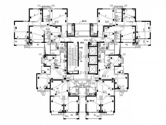 33层钢筋混凝土结构商住楼电气CAD施工图纸（甲级设计院）(火灾自动报警) - 4
