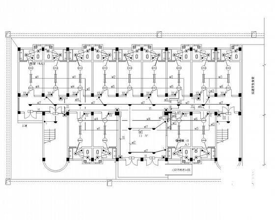 6层小学宿舍楼电气CAD施工图纸（二级，三级负荷） - 1