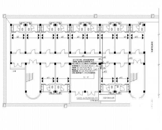 6层小学宿舍楼电气CAD施工图纸（二级，三级负荷） - 4