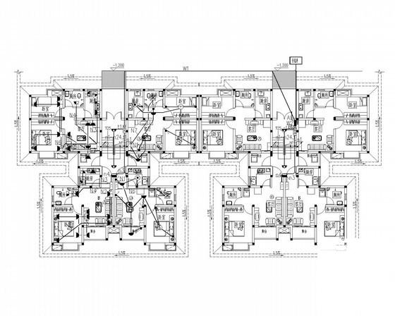 地上6层住宅楼电气CAD施工图纸（二级，三级负荷，第三类防雷） - 1
