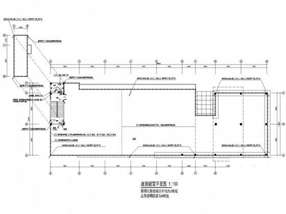 5层钢筋混凝土结构健身活动中心电气CAD施工图纸（第三类防雷） - 2