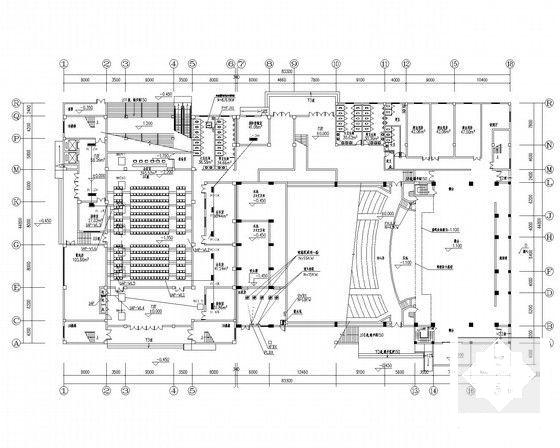 4层大剧院电气CAD施工图纸（甲级设计院，第二类防雷）(火灾自动报警系统) - 5