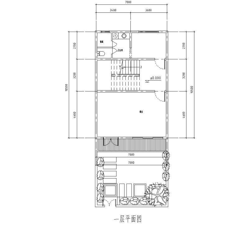 山地别墅紧凑型联排150平户型图设计2020 (3)