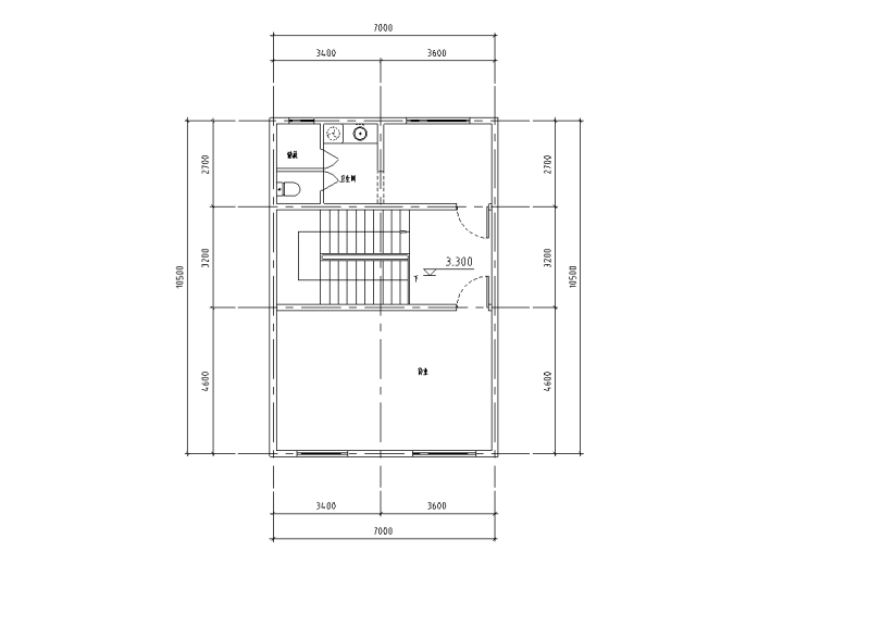 山地别墅紧凑型联排150平户型图设计2020 (4)