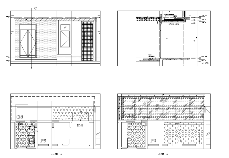 别墅250户型百叶雨棚栏杆节点详图设计2019 (5)
