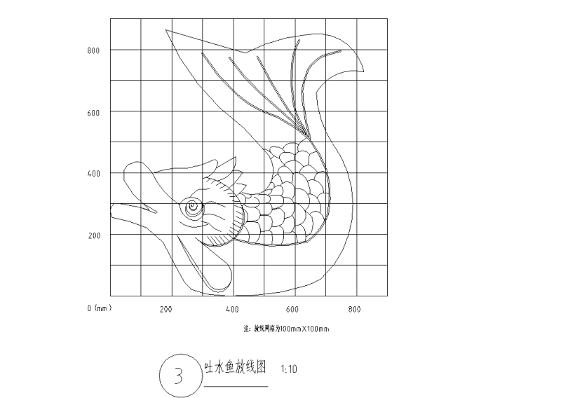 黄锈石吐水鱼水景小品设计 (3)