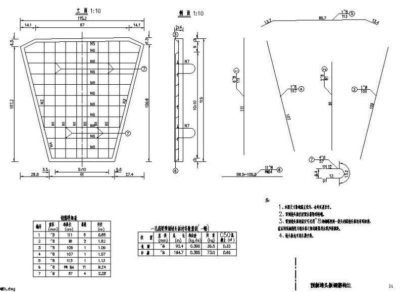 30m预应力小箱梁预制堵头板钢筋节点构造详图纸 - 1