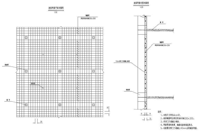 坡面网筋布置图
