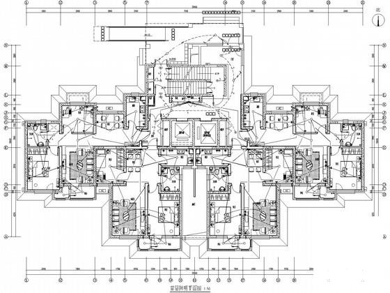 24层钢筋混凝土结构单元式高层住宅楼电气CAD施工图纸（第三类防雷） - 1